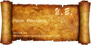 Ugor Benigna névjegykártya